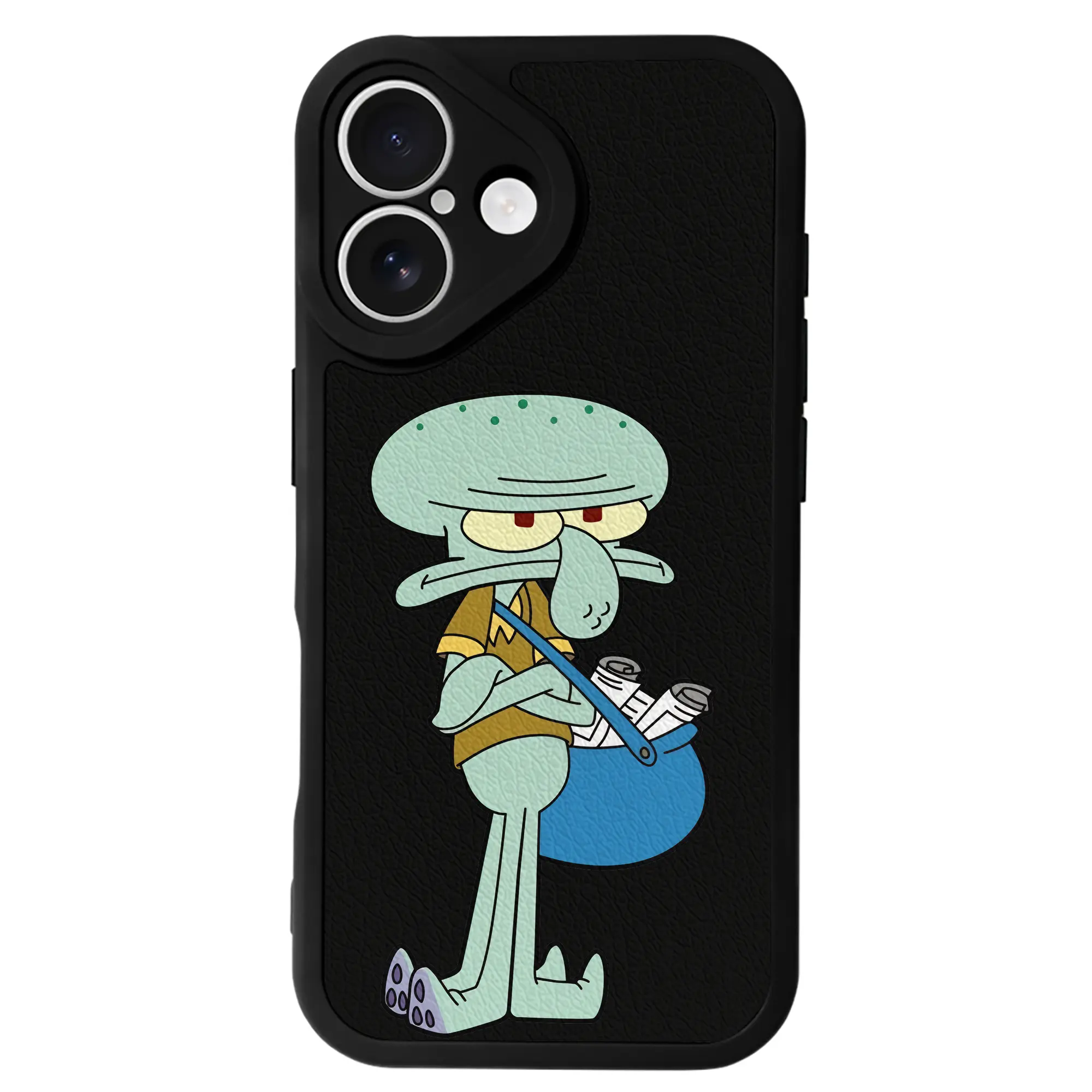 スポンジボブ グッズ イカルド - IPhone 16シリーズ対応 ・ シリコンスマホケース ・ レザー調 ・ 高精度フィット ・ 耐衝撃 ・ ワイヤレス充電対応 ・ 精密カット